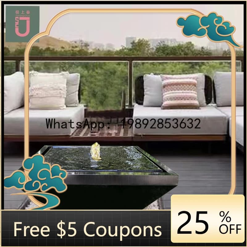 AB  Flowing Water Fountain Water System Modern Courtyard Garden Via Landscape Clubhouse Home Water Feature Ornament