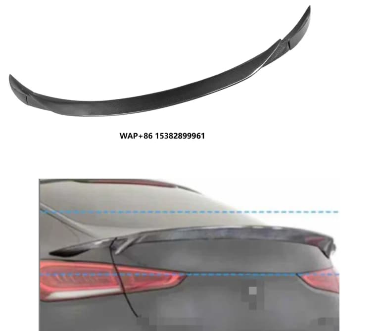 W167 Auto Parts B Style Carbon Fiber Car Spoiler for  W167 GLE COUPE 2020-2023 Tail Wing Rear Trunk Spoiler