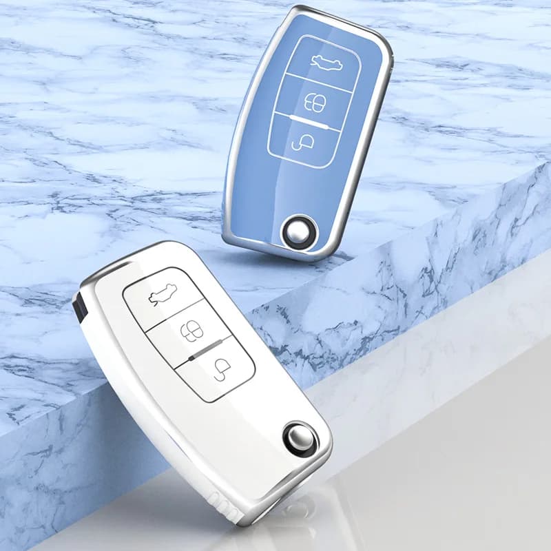 TPU Car Folding Key Case Cover Shell For Ford Focus 2 MK2 Fiesta Mondeo Galaxy Falcon B-Max C-Max Territory Ecosport Escape Kuga