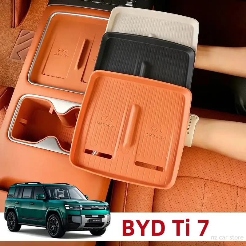 For BYD Ti 7 Ti7 Titanium 7 2026 Wireless Charging Protection Pad Cup Holder Coaster Accessories
