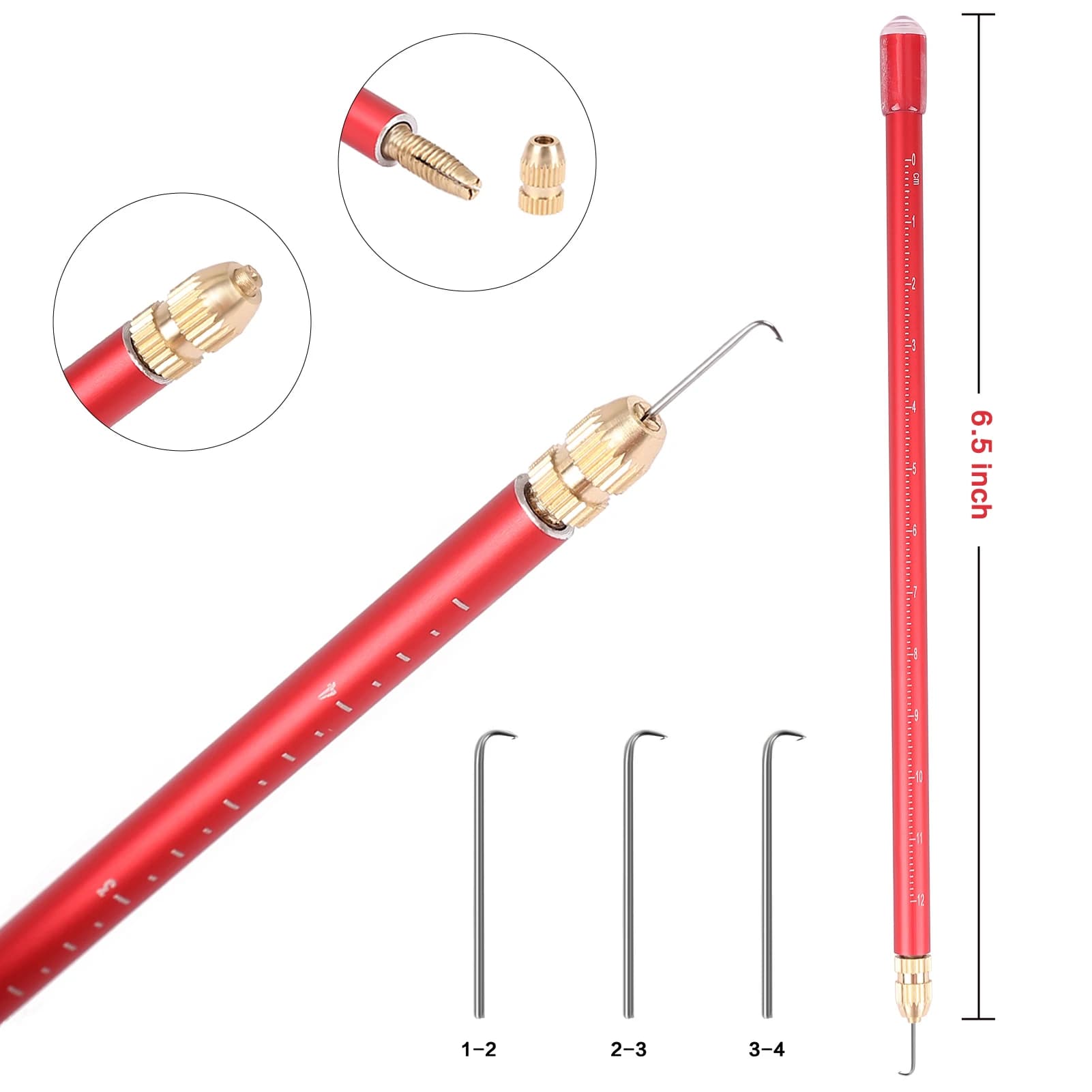 Hot - Selling Ventilating Pins Lace Wig Bronze Clip Crochet Hook Weaving Needles Hair Extension Tools