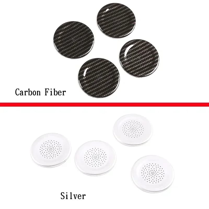 ABS Carbon Fiber Car Roof Microphone Cover Trim Stickers Interior Car Accessories For Land Rover Defender 90 110 130 2020-2024