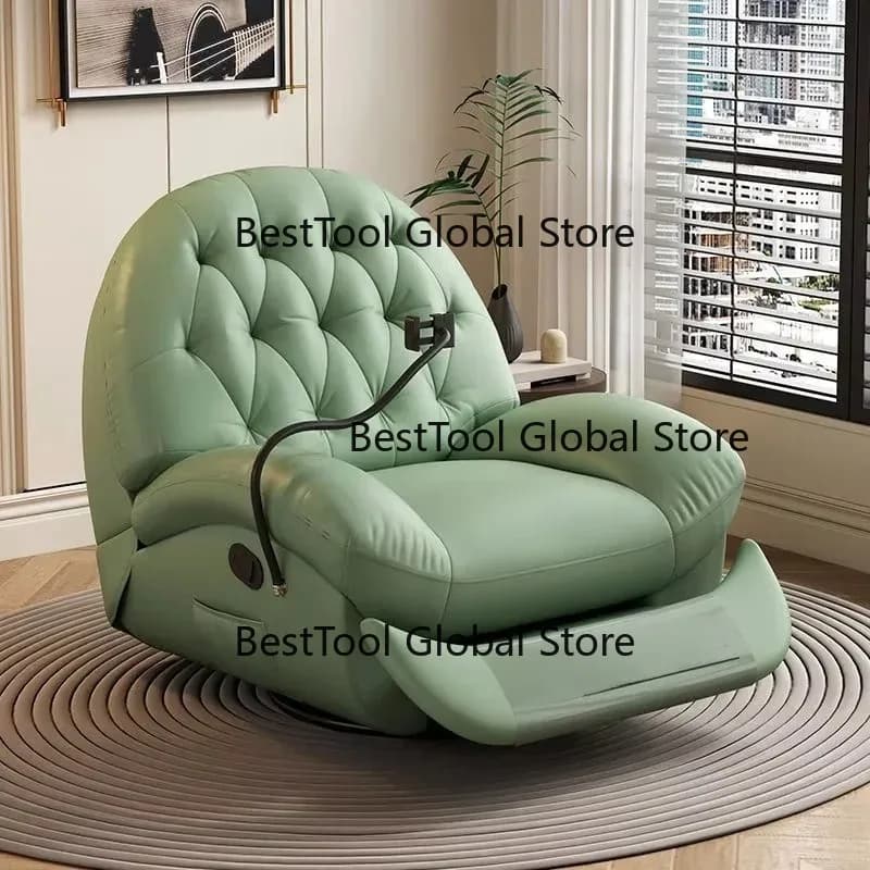Compact Multifunctional Electric Recliner Sofa Relaxing Lo-ge Chair for Living Room or Balcony Adjustable for Sitting Sleeping