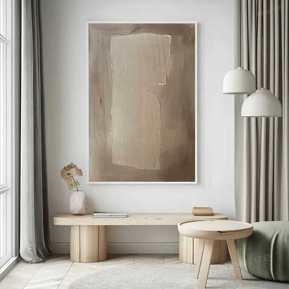 Nordic Light Luxury Abstract Indoor Hang Painting Handmade Canvas Oil Paintings Warm Color Wall Decor Art Mural For Living Room