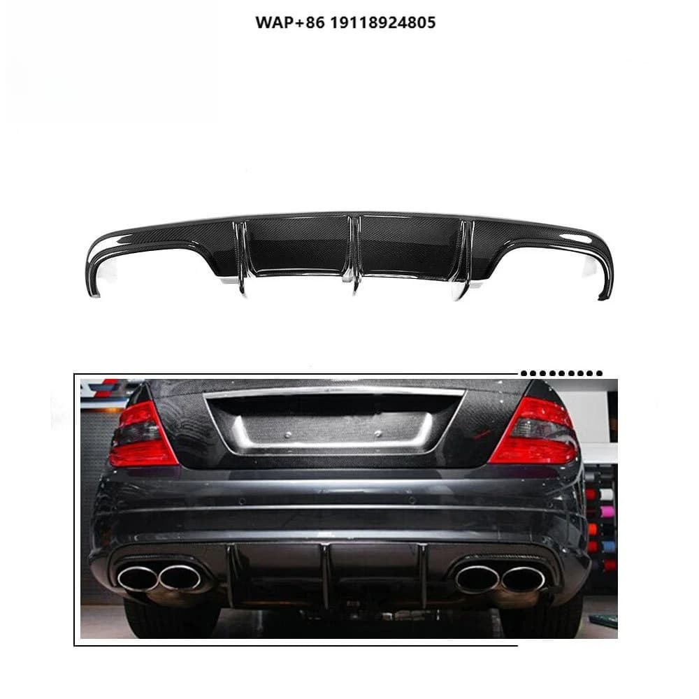 Real Carbon Fiber Rear Bumper Diffuser for  W204 C-Class Sedan C63 AMG 2009-2011