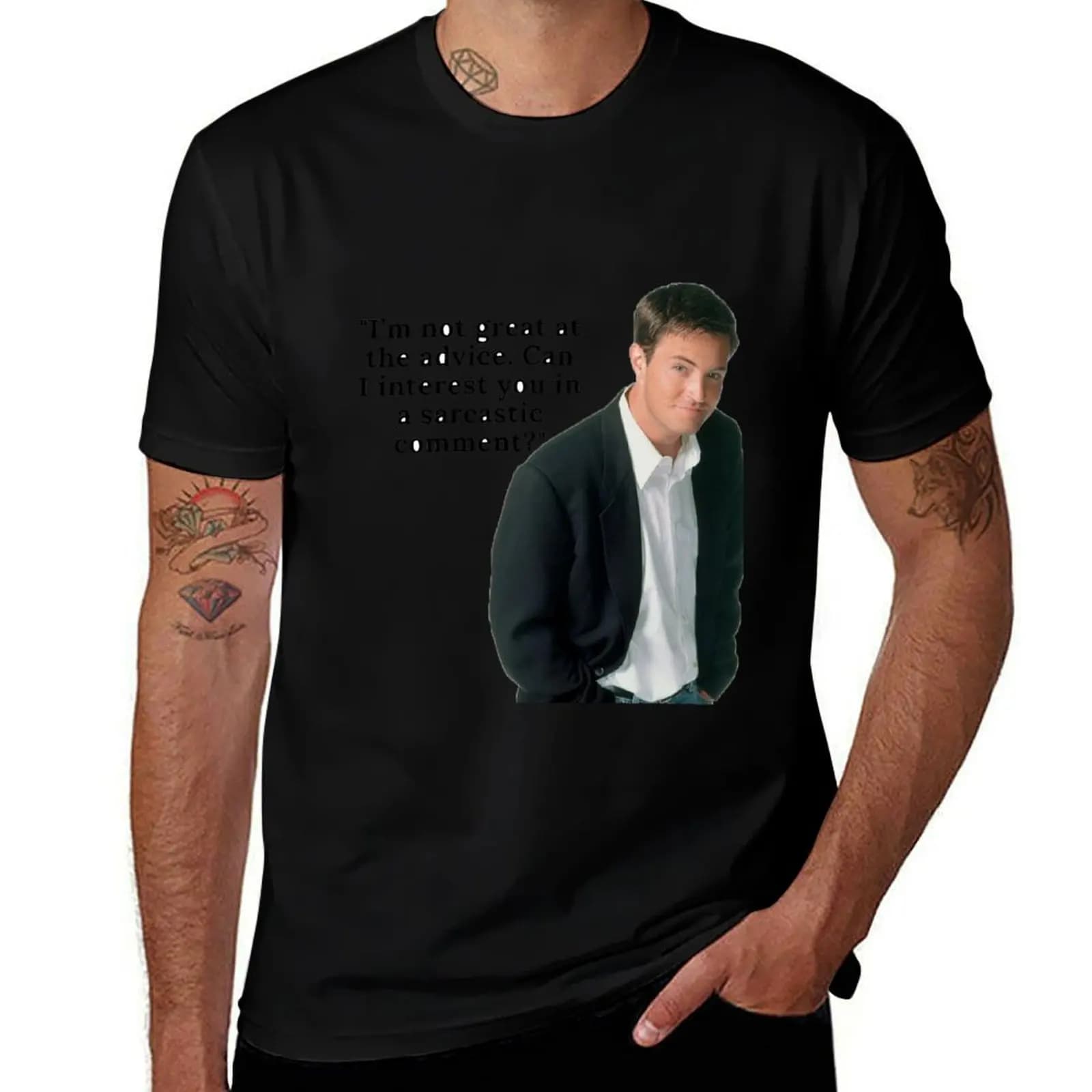 Chandler Bing Friends Printed Design T-Shirt Summer Print Short Sleeve Tee
