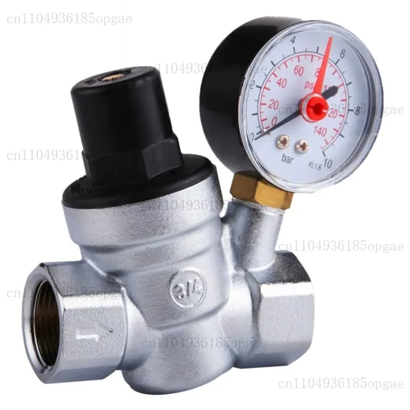 Water Pressure Regulator with Gauge Pressure Maintaining Valve Tap Water Pressure Reducing Valve DN15 DN20