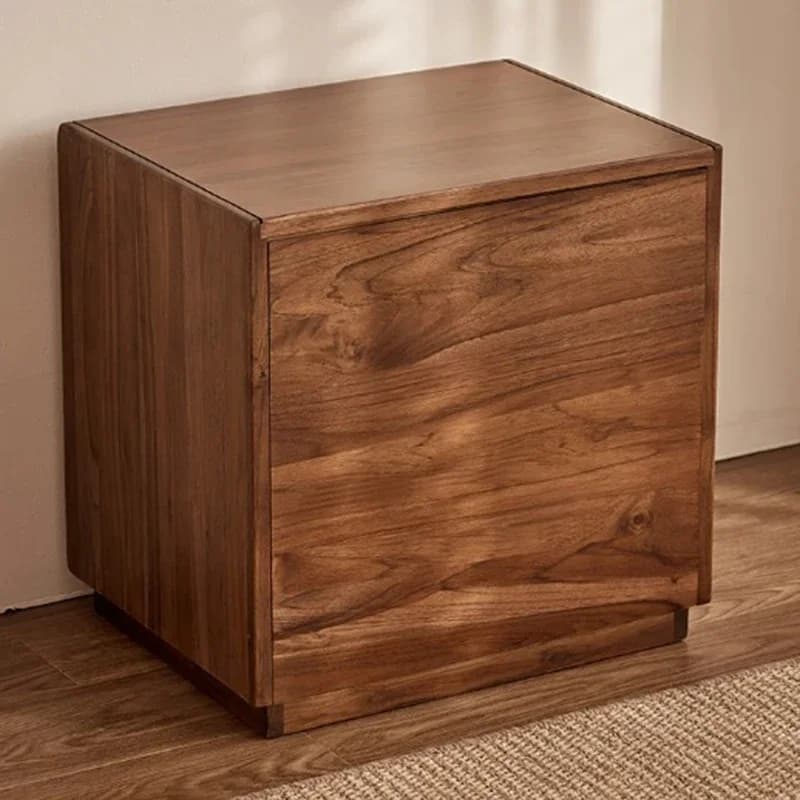Nordic Wooden Nightstand Table Unique Cool Space Saving Safe Bedside Table Modern Aesthetic Mesa De Noche Lounge Suite Furniture