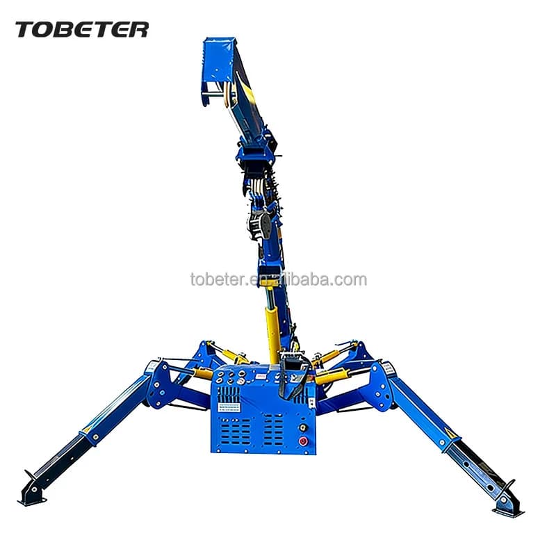 CE ISO 8ton Telescopic Mini Mobile Driven Crawler Spider Crane /Electric/Diesel Power 5.8M Max Lifting Height