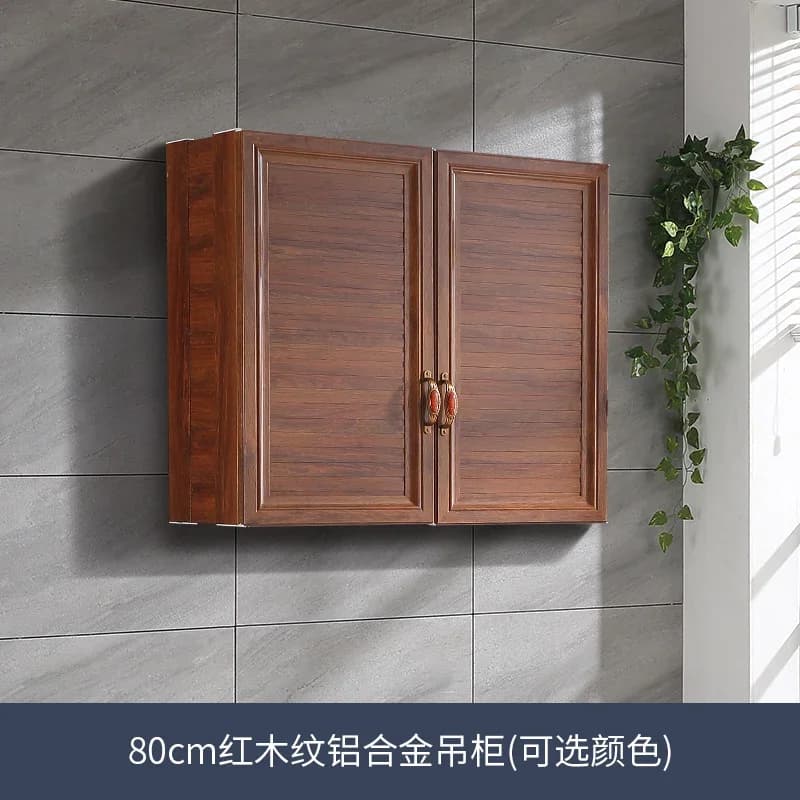 r8.10- Stainless Steel Wall Cupboard Aluminum Alloy Side Cabinet Bathroom Combination Hanging onto the Cabinet Storage