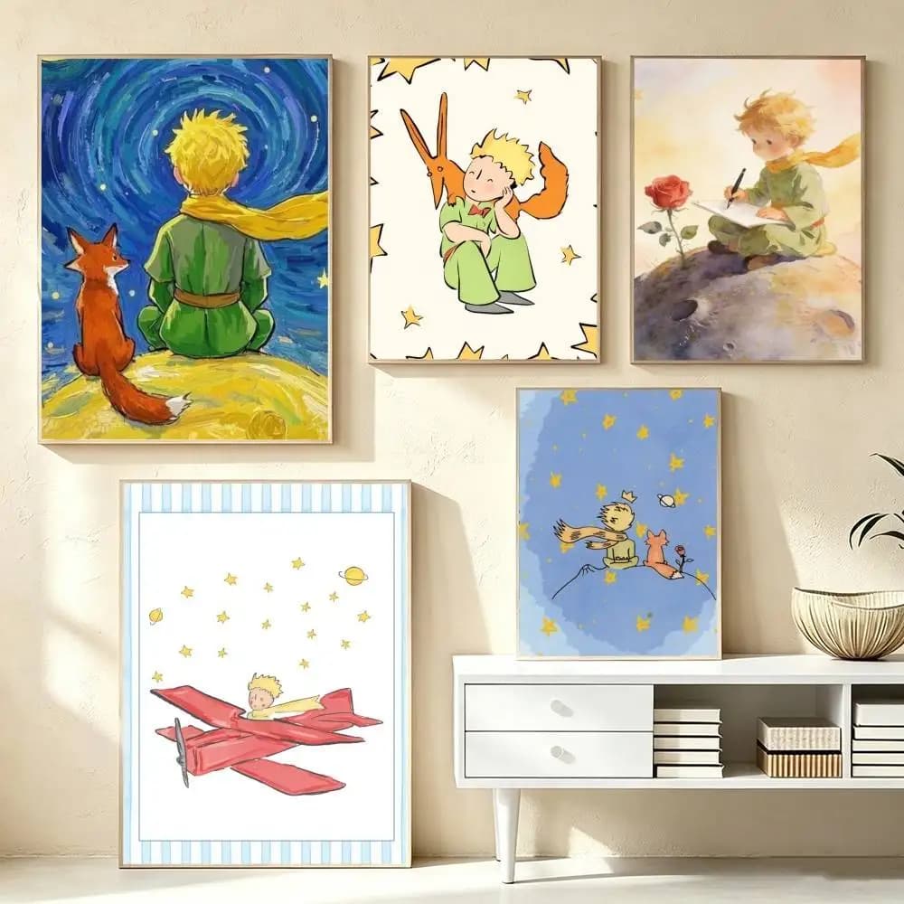 Classic Little Prince  Poster High Quality Dorm Living Room Aesthetic Wall Decoration Painting Stickers Gift
