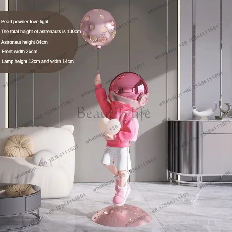 Large Floor-to-ceiling Decoration for Astronaut Living Room, Home Decoration Astronaut Lighting, Housewarming Gift for Opening