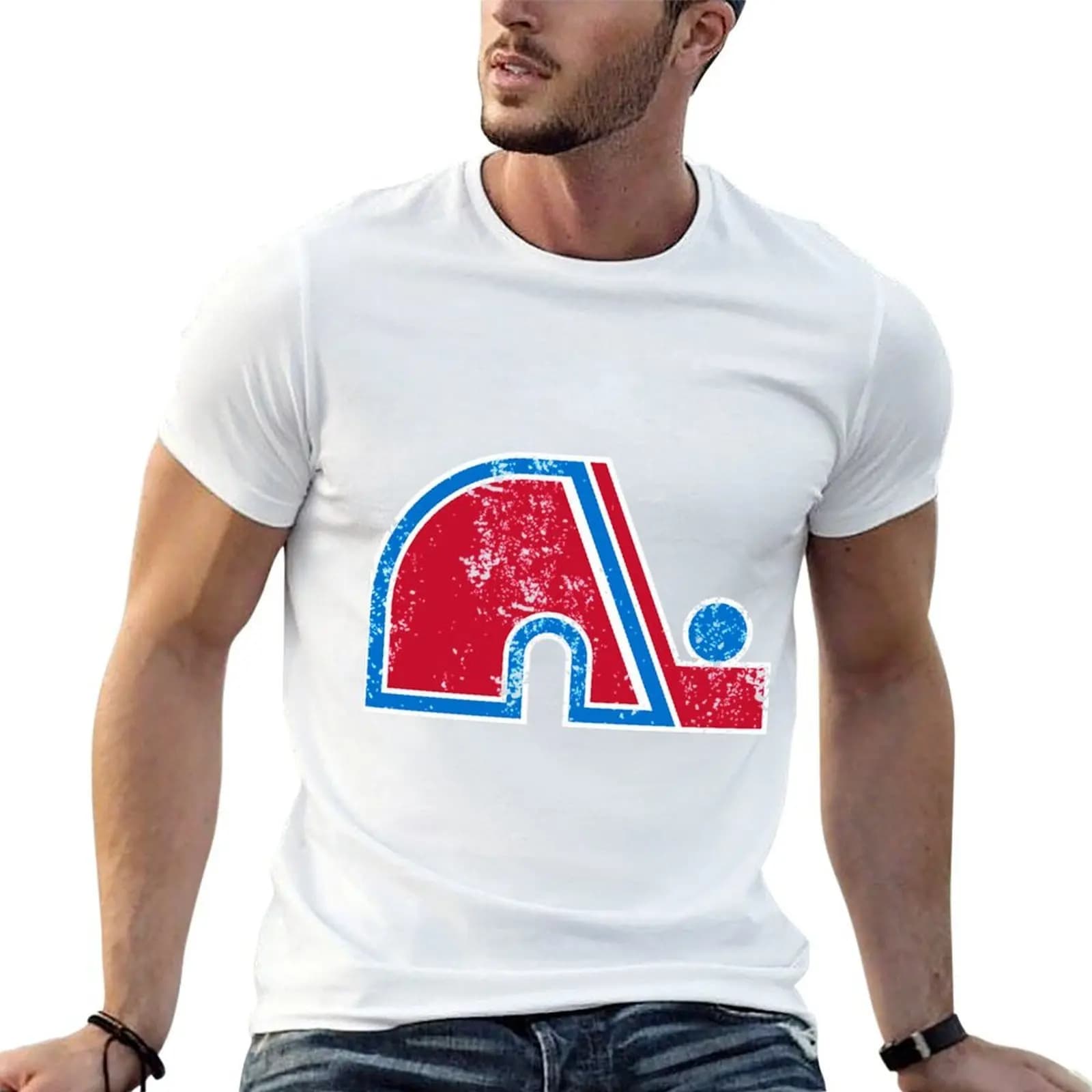 Quebec Nordiques T-Shirt summer top graphic t shirts mens designer t shirt