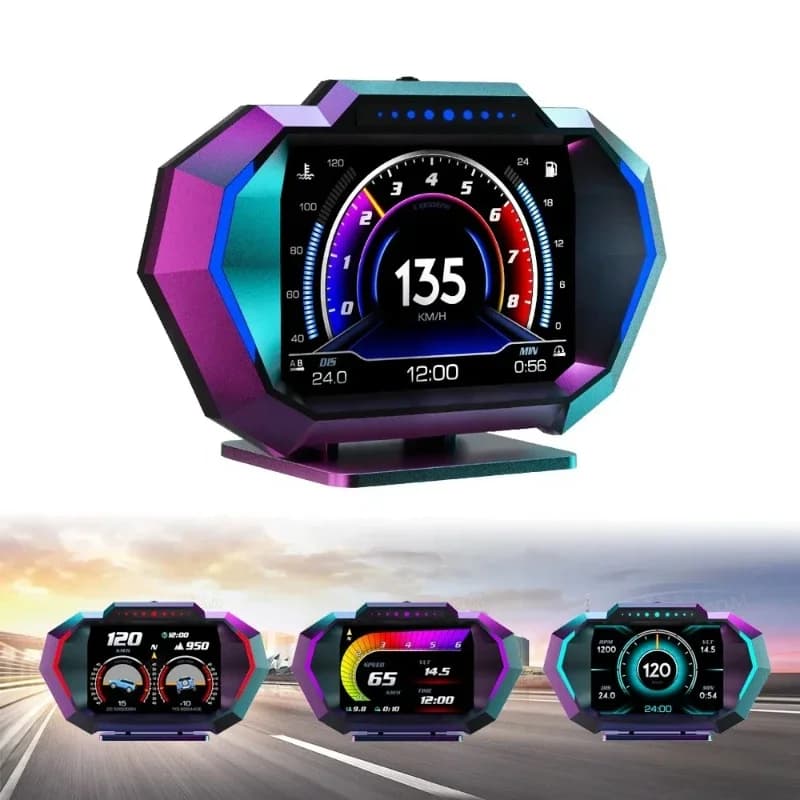 GM OBD2 Meter Head-Up Display P24 Digital Turbine Pressure Multifunction Diagnostic Code OBD2 Global Positioning System
