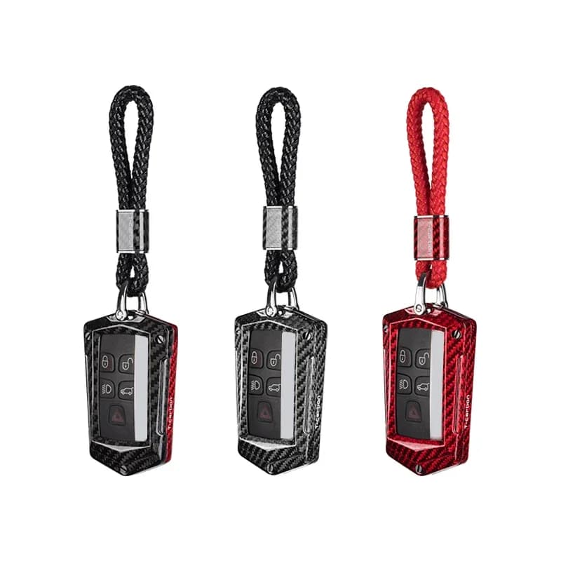 Carbon fiber Car key Case bag remote control housing cover For Land Rover Jaguar