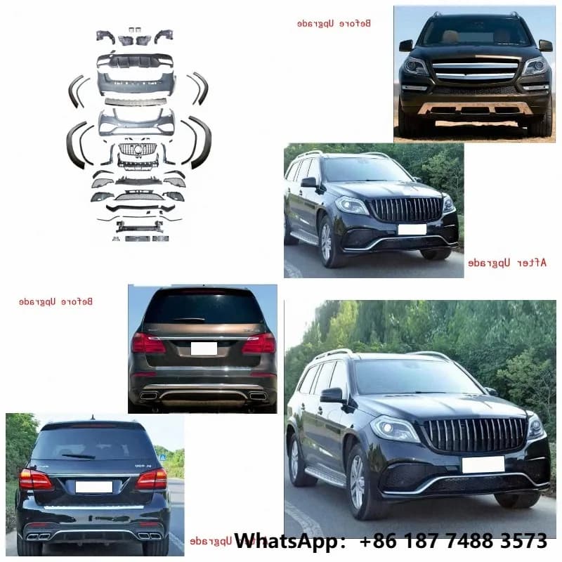 Exterior Accessories Car Side Skirt Front Rear Bumper GLS63 Full Conversion Body Kit for Mercedes Benz GL W166 X166 2013-2015