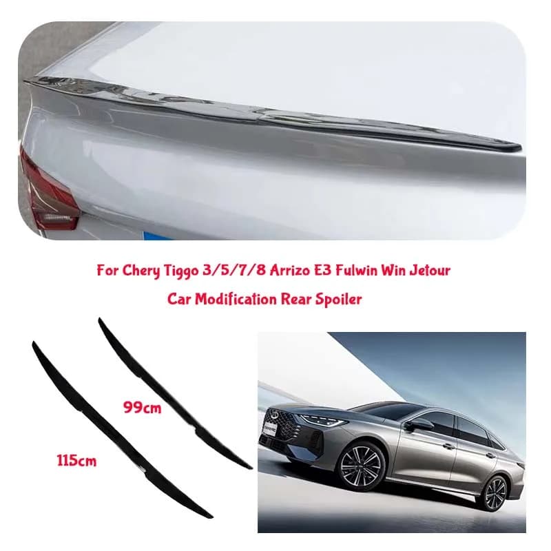 For Chery PVC Material Car Special Tail Wing Punch-Free Integrated Paste Auto Spoiler car wing