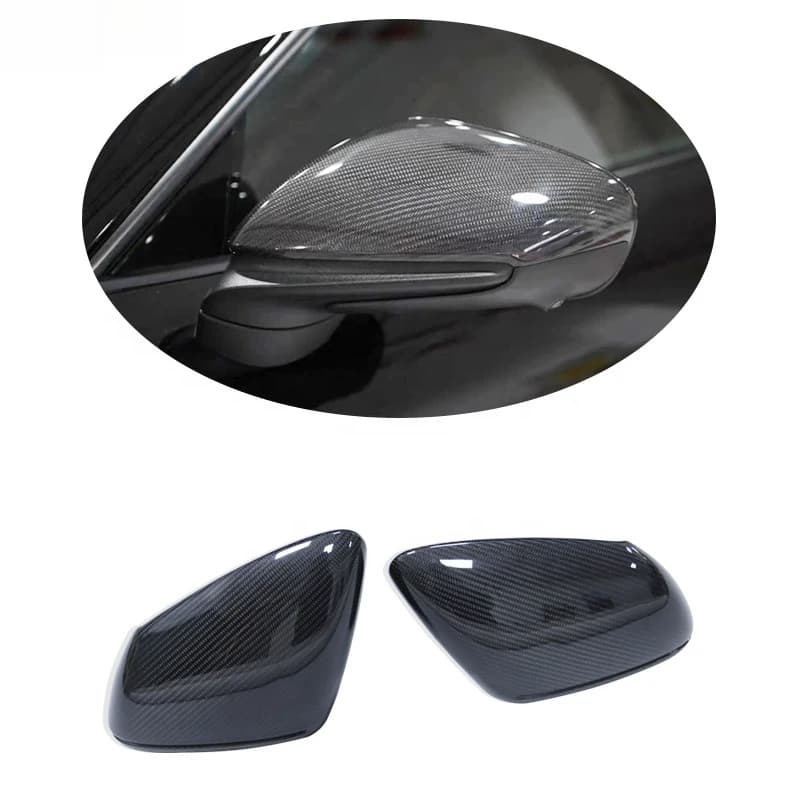 Dry Carbon Fiber Rear View Mirror Cover Replacement for  911 992 2019 LHD