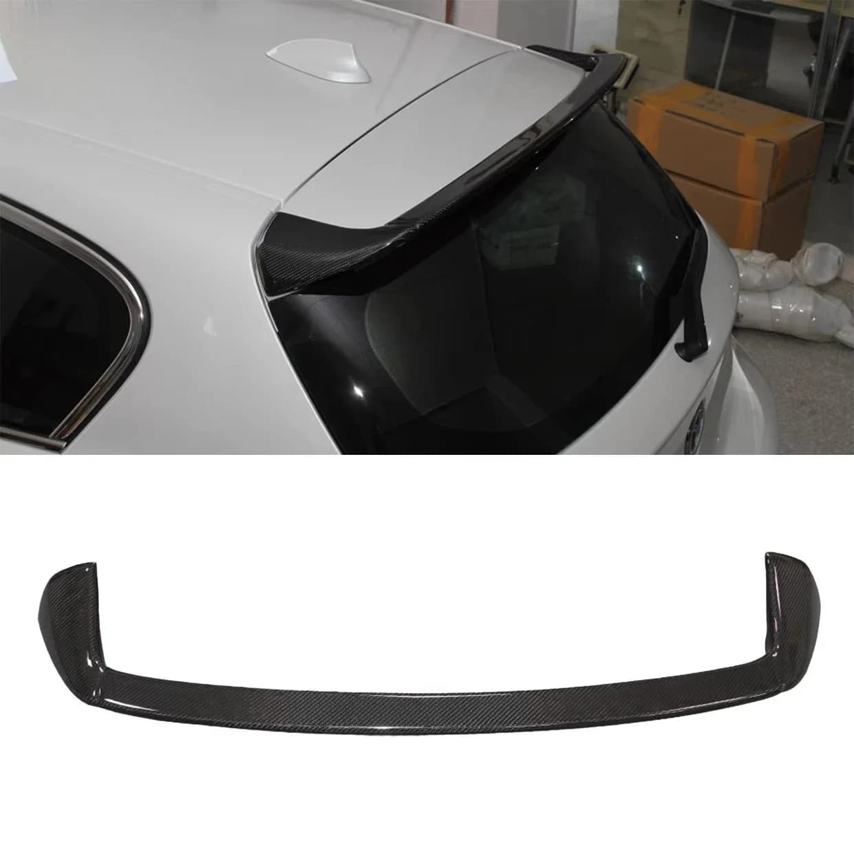 For  1 Series F20 F21 135i 2012-2019 Carbon Fiber Rear Trunk Lip Roof Spoiler Ducktail Tail Wing Extension New Condition