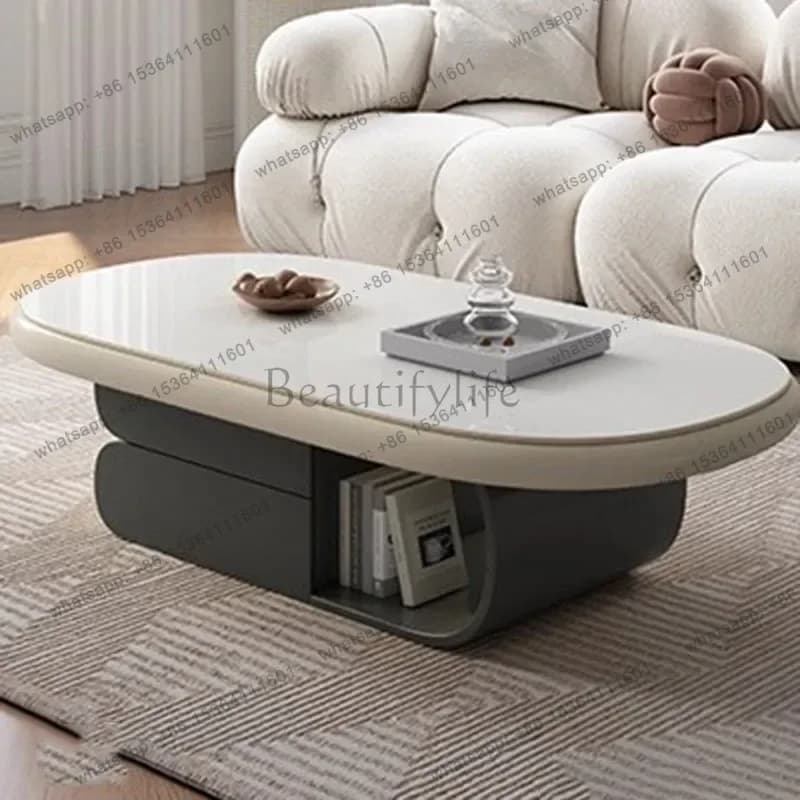 LD Moving Standing Coffee Table Luxury Modern Living Room Designer Storage Organizer   Writing Meubles Home Furniture