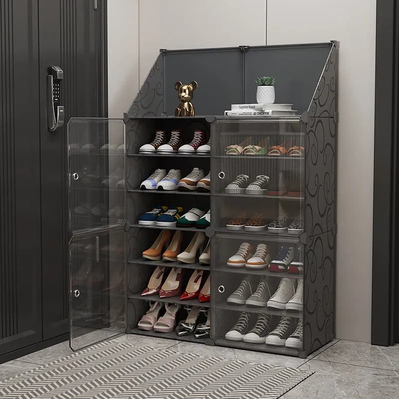 Hanger Shoe Cabinet Iron House Upper Display Miravia Portable Shoe Cabinet Store Cleanup Mueble Recibidor Living Room Furniture
