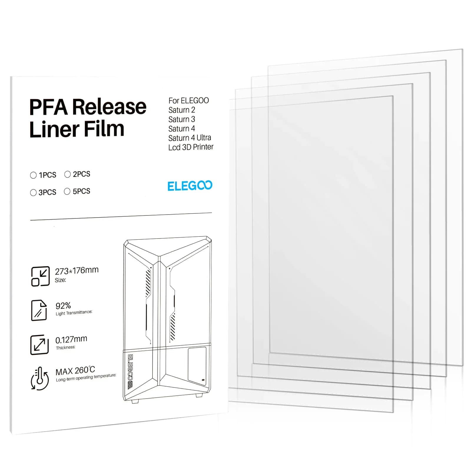 PFA release film kit Saturn 2 Saturn LCD photopolymerization 3D printer accessories 8k screen kit release film material slot