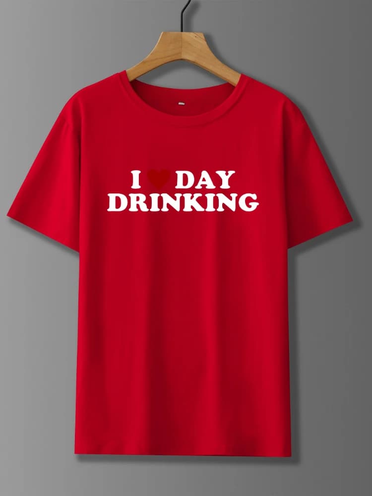 with Unique Letter Design-100% cotton summer casual short sleeve O-neck men's printed T-shirt.