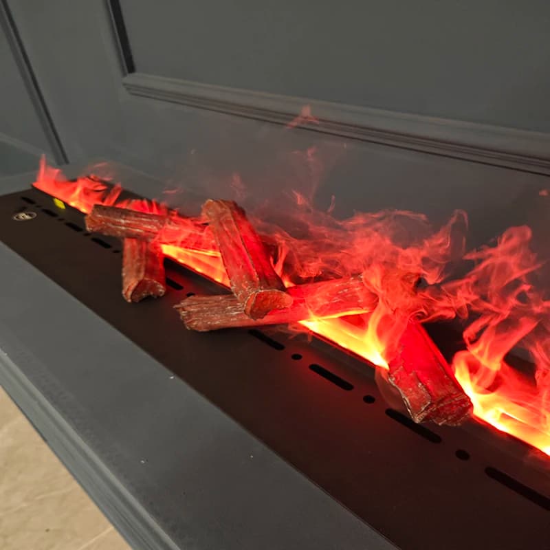 【Hot】Simulation Firewood Flame Lamp Fake Charcoal Resin Artificial Electric Fireplace LED Realistic Atomization Fireplace Decora