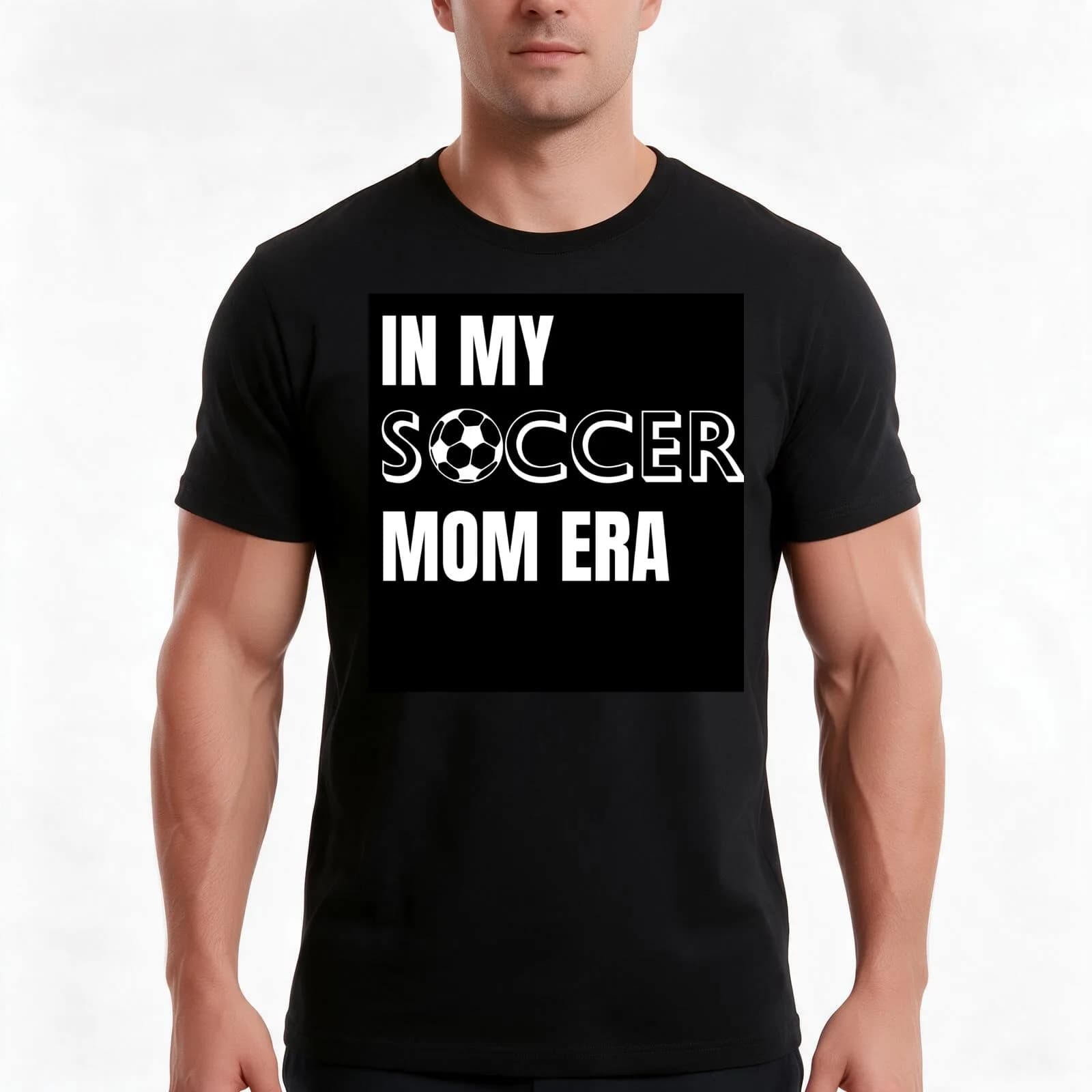 In my soccer mom era T-Shirt, Summer Casual Cotton Tee, Oversized Streetwear Tops, Vintage Graphic Print, Loose Fit Short Sleeve
