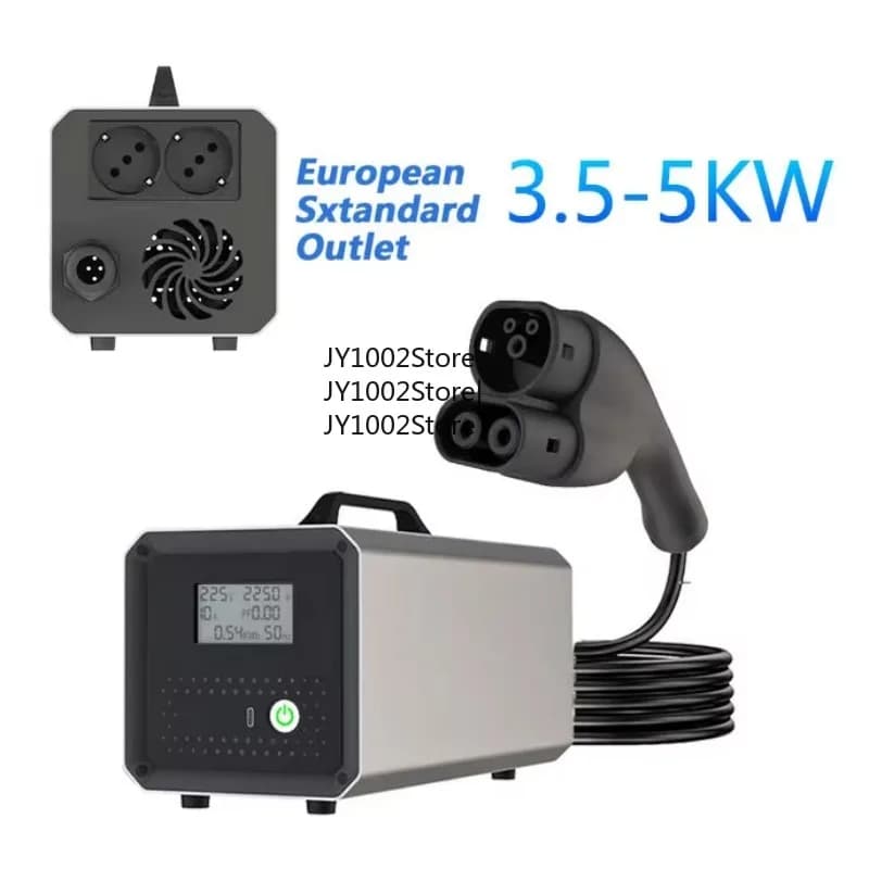 Portable 3.5/5KW V2L V2H CCS2 Discharger DC to AC Bidirectional Charging Discharging Invertor Europe CCS2 Electric Car