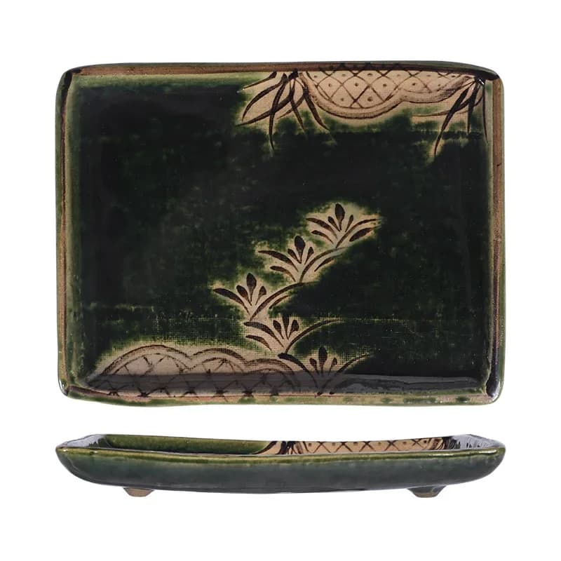 Sushi plate, ceramic roast bird plate, creative, rectangular, Japanese light luxury household tableware
