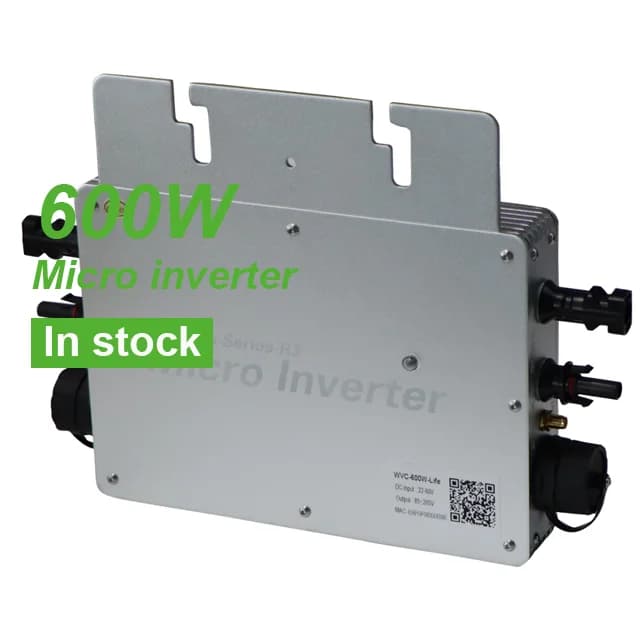 Smart Micro Inverter 600W PV Grid Tie MPPT Solar Panel System with Single Output Wifi Enabled Balcony Use