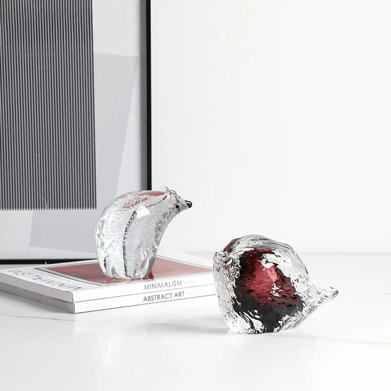 Creative modern simple abstract bird bear glazed small ornament,  wine cabinet high-end home accessories