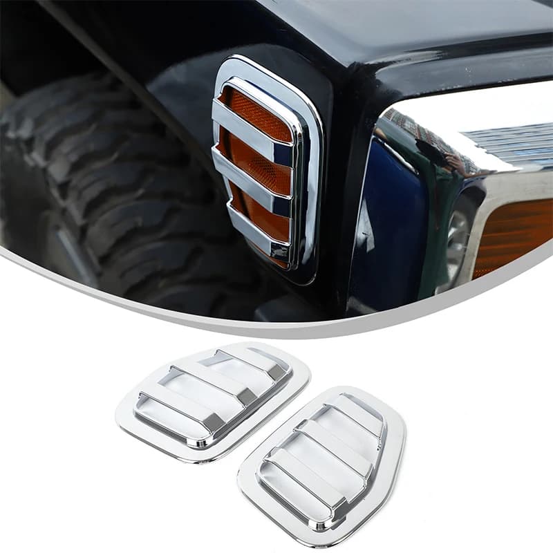 Side Turn Signal Protective Cover Car Side Turn Signal Mesh Cover Side Indicator Light Guard For Hummer H3 GMT345 2005-2009