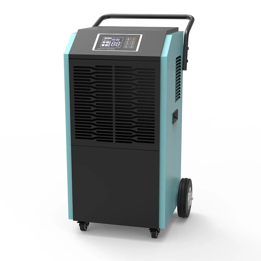 90L/D Portable Dehumidifier air Dryer Moisture Removal with Handrail and Big Wheels for Big Room Greenhouse Basement Laundrant