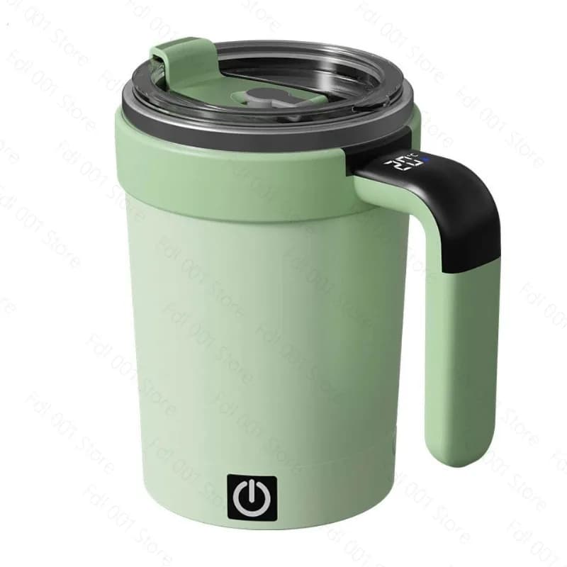 Temperature Measuring Magnetic Stirring Cup Portable Electric Coffee Mug Thermos for Fitness