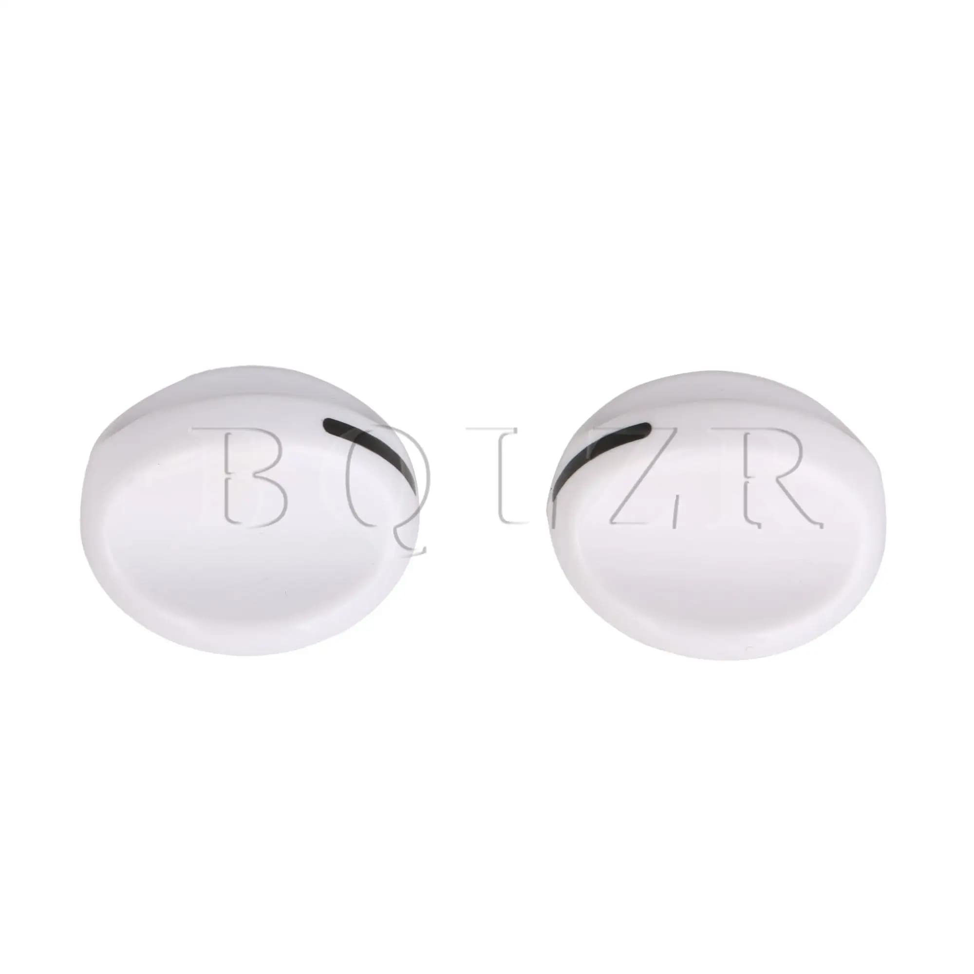 BQLZR 2 Pcs White Plastic Dryer Knob Timer Knob Replace Part Number 131666601