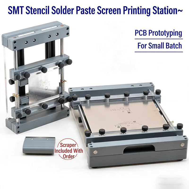 Manual PCB Stencil Printer Desktop SMT Screen Printing Machine Precision Alignment for Solder Paste  250x250mm