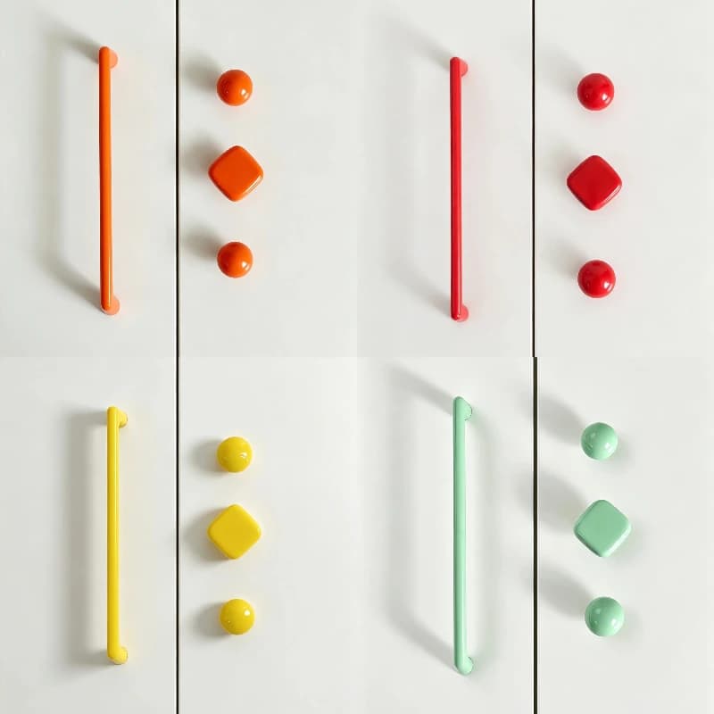 Modern minimalist color straight cabinet door handle, dishwasher drawer wardrobe door, minimalist dopamine long handle