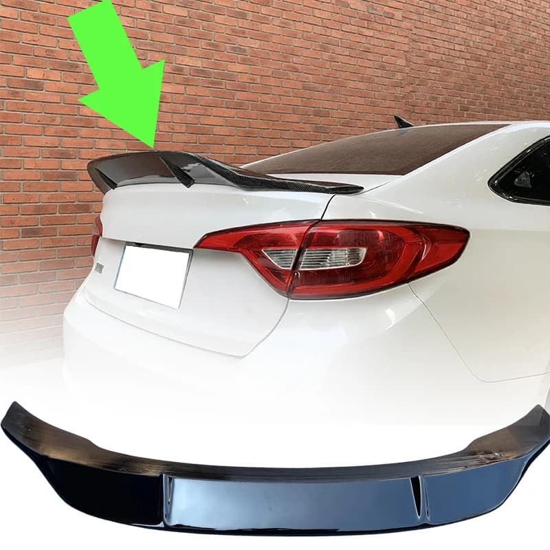 Spoiler Wings For 2015 2016 2017 Hyundai Sonata 9 IX Trunk Lid Rear Spoiler Boot Lip Wing Auto Car Styling Accessories Exterior