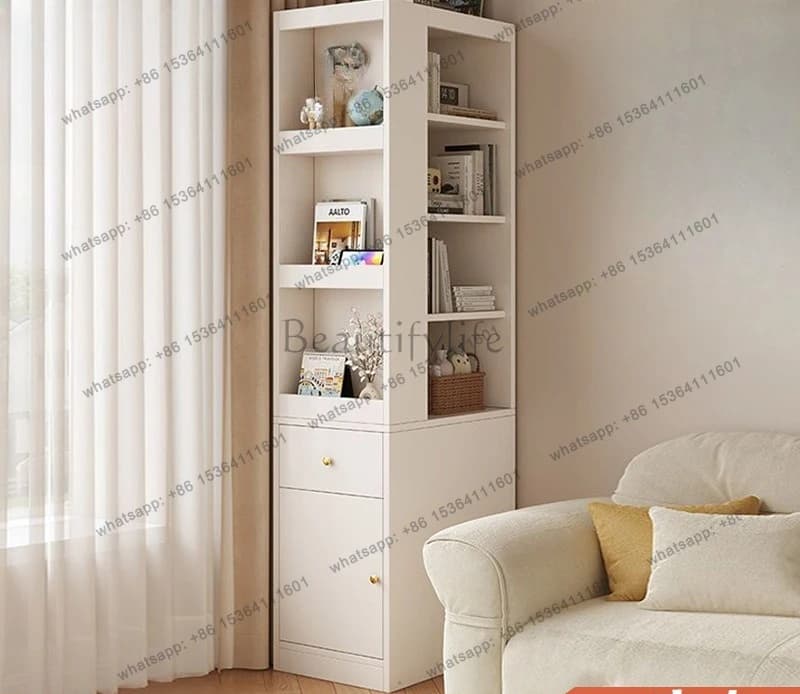New side seam bookcase side pull sofa side cabinet display storage