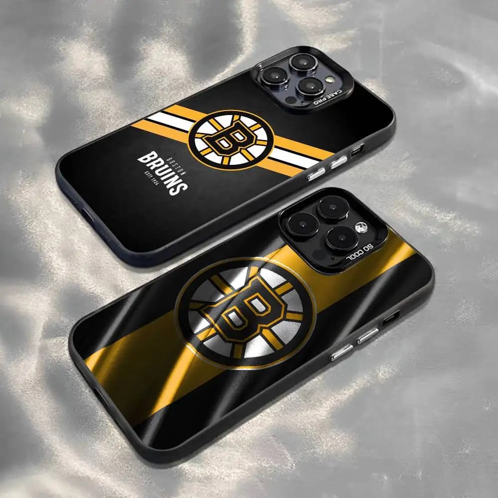 cool B-Bos-ton-B-Bru-ins Phone Case For iPhone 17,16,15,14,13,12,11 Plus,Pro Max,XS,Colored Silver Plated Inside Cover