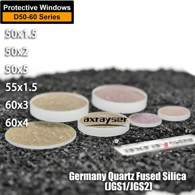 Lenses Powerful Cutting Fiber Laser Lens Protective Window Optics Fused Silica Precitec Bodor Raytools bt240s D50-60mm