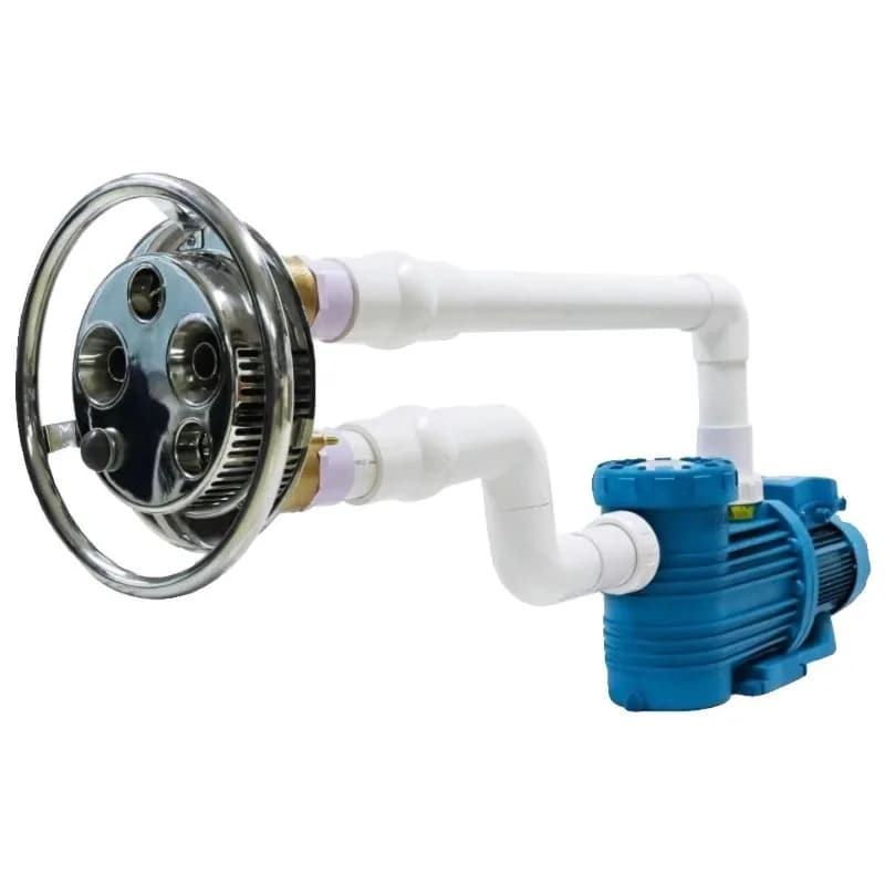 Pool thruster, swimming pool countercurrent trainer, water treadmill