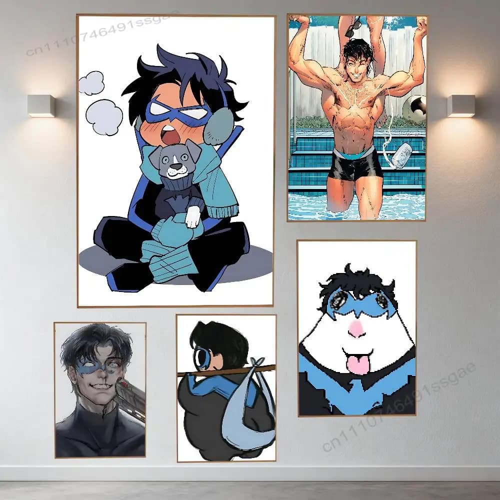 Cute D-Dick Grayson Poster Retro Paper Sticker DIY Room Bar Cafe Aesthetic Art Wall Painting