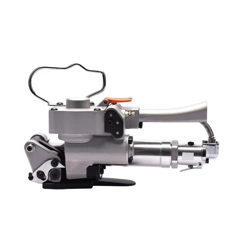 Portable hot melt pneumatic buckle-free test handheld plastic steel belt baler