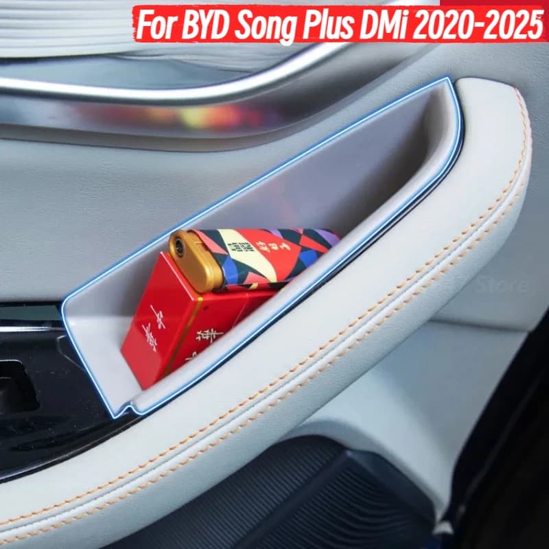 For BYD Seal U Sealion 6 Song Plus DMi 2020-2025 Car Door Storage Box Door Slot Pad Storage Finishing Box Anti-scratch Car Acces