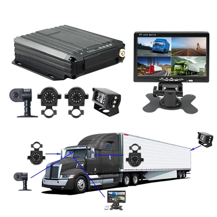 3g 4g Sd Mdvr Gps Tracking Cctv System Truck Mobile Car Dvr Analog Bus Mdvr Camera Set 4g Gps Wifi for Car Vehicle