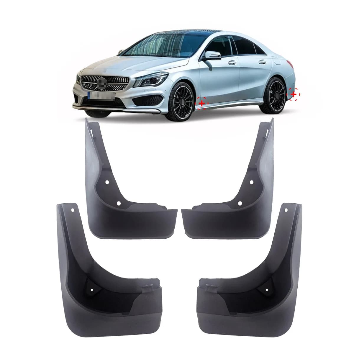 For Benz CLA AMG Line Mud Flaps Splash Guards For Benz CLA Mudguards 4pcs 2018-2026