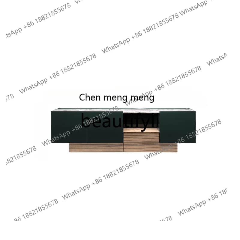 Italian minimalist entrance cabinet light luxury high-end dining side cabinet living room marble decorative cabinetH